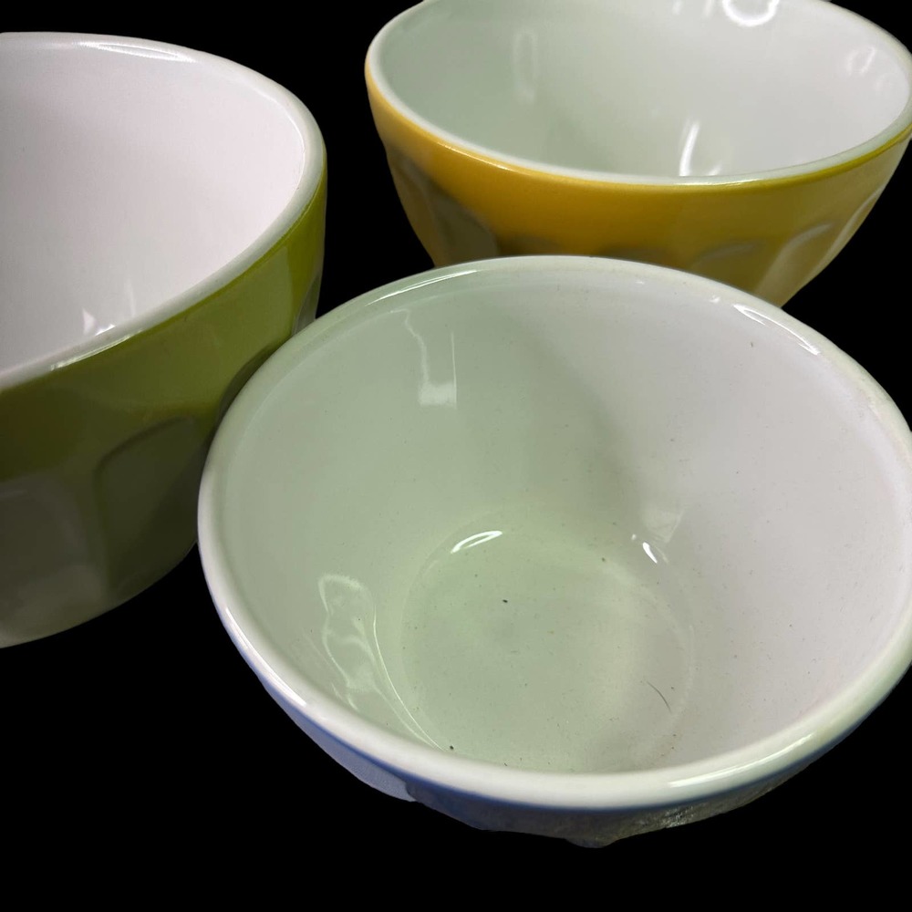 Set of 3 Stacking Bowls - Olive, Gold, Blue